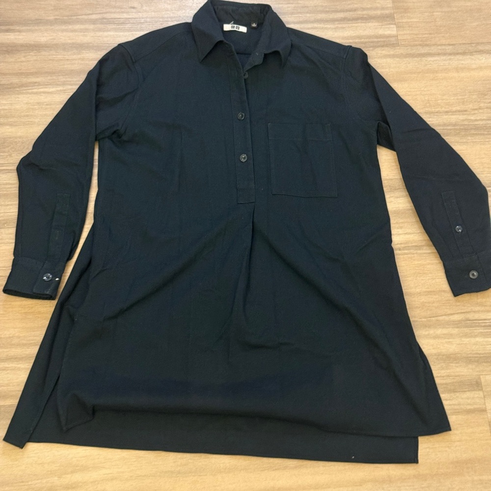 Uniqlo Womens long sleeve button down shirt/dress